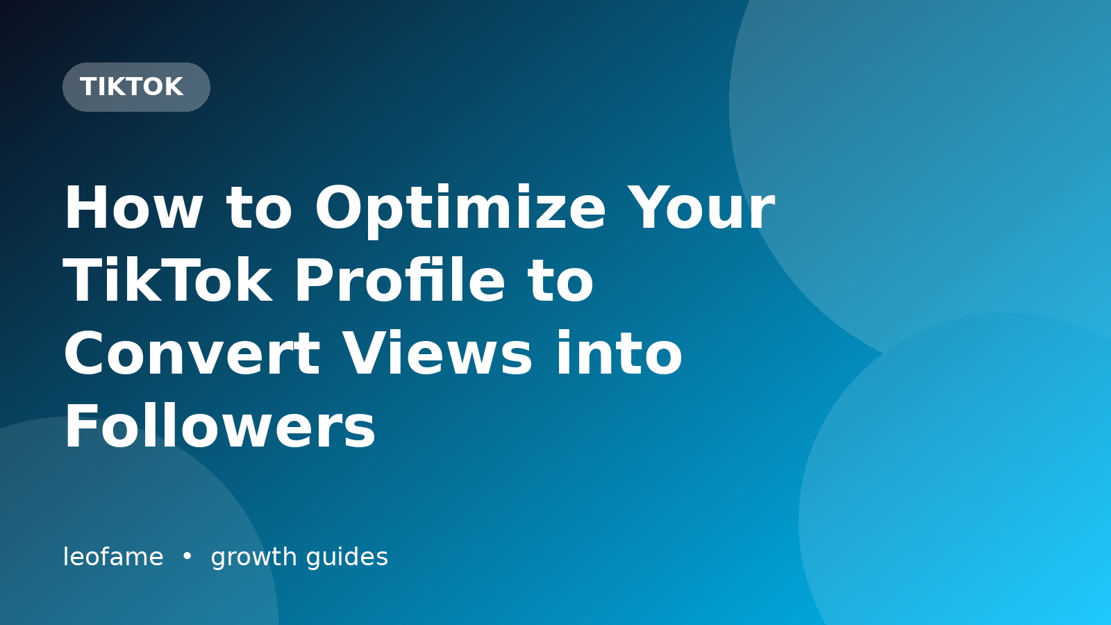 How to Optimize Your TikTok Profile to Convert Views into Followers