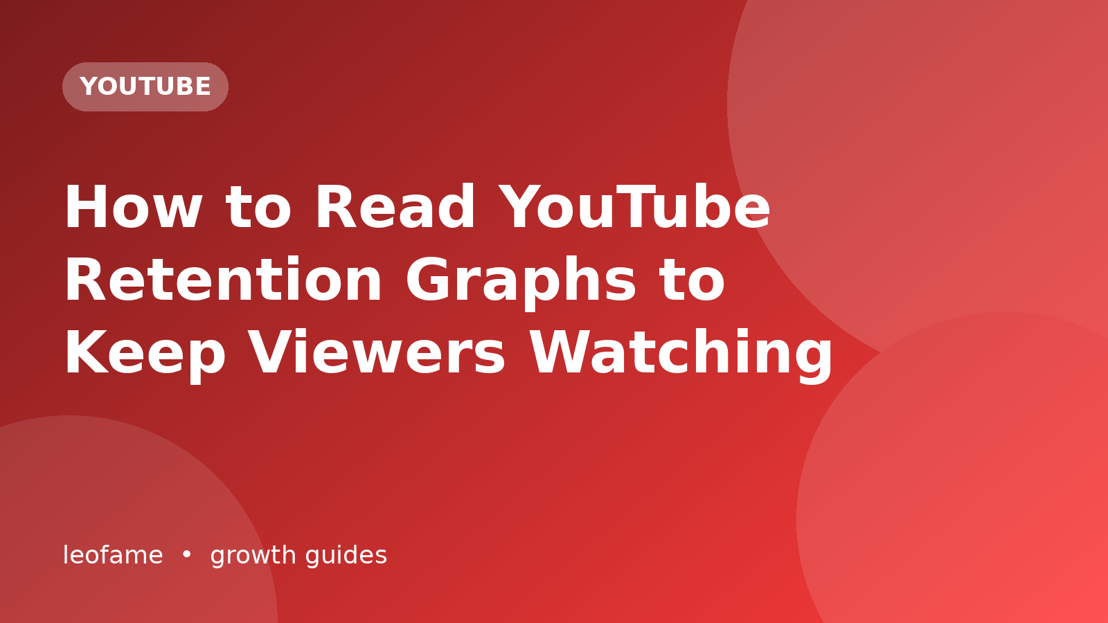 How to Read YouTube Retention Graphs to Keep Viewers Watching